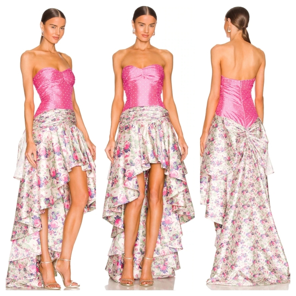 LOVESHACKFANCY Leilani Satin Ruffle Dress 4 Cottagecore Prom Wedding